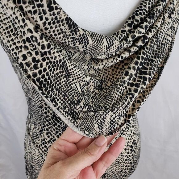 Michael Michael Kors Snakeskin Cowl-Neck Sleeveless Top – Small - Picture 11 of 14